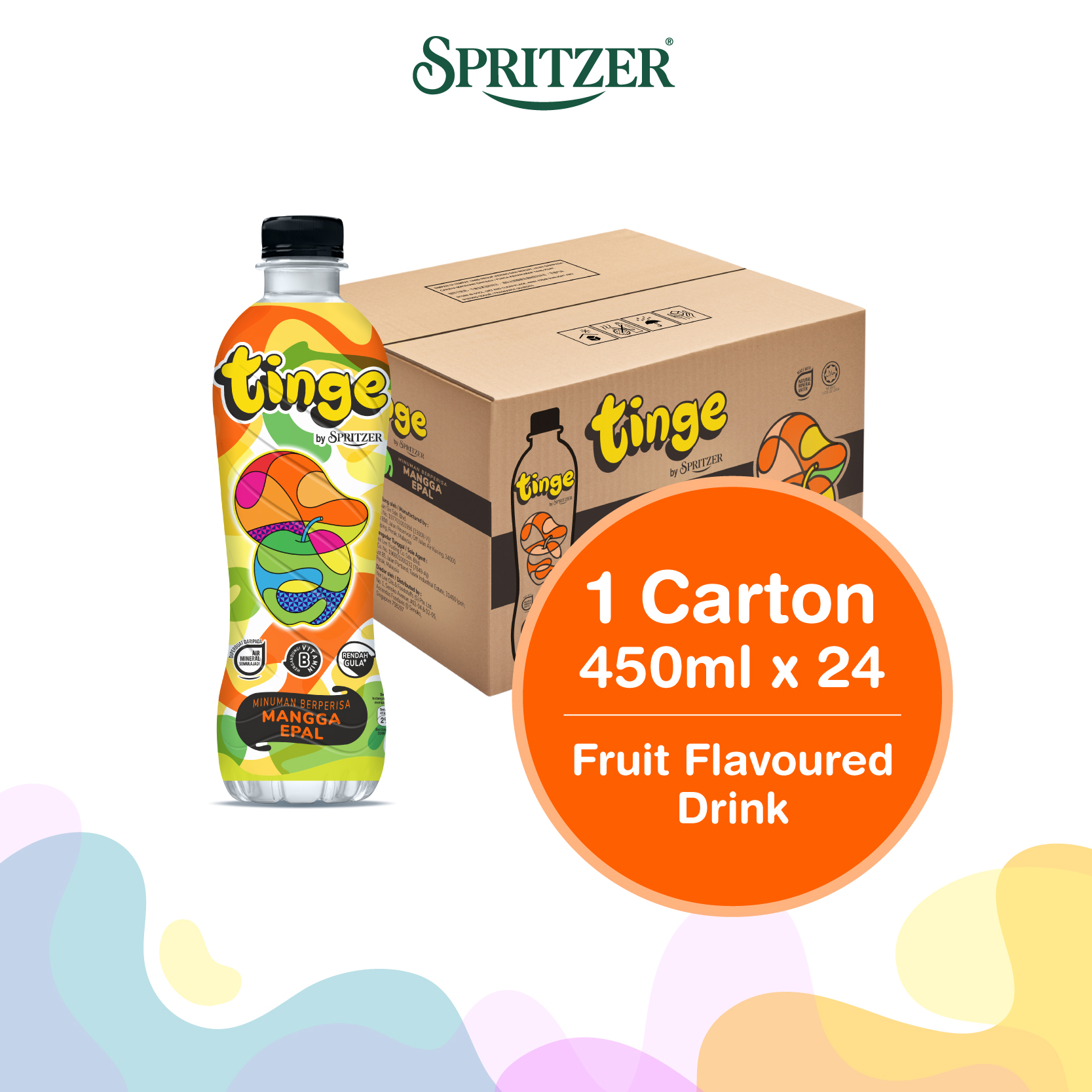 Spritzer Tinge Flavoured Drink Fruit Fusion (450ML X 24)