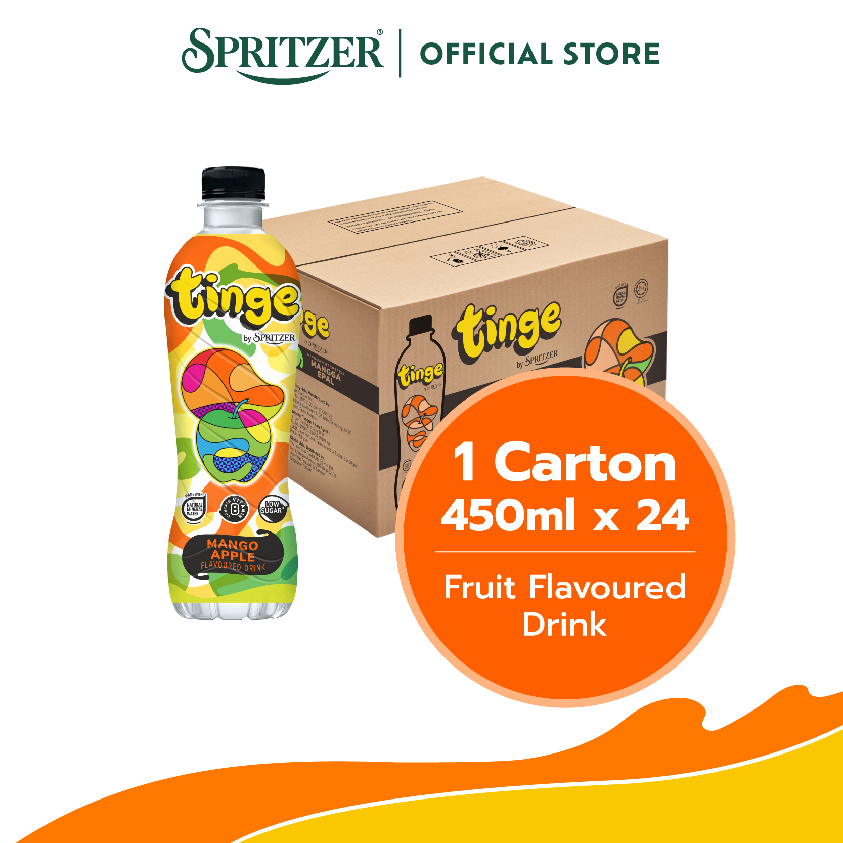 Spritzer Tinge Flavoured Drink Mango Apple (450ML X 24)