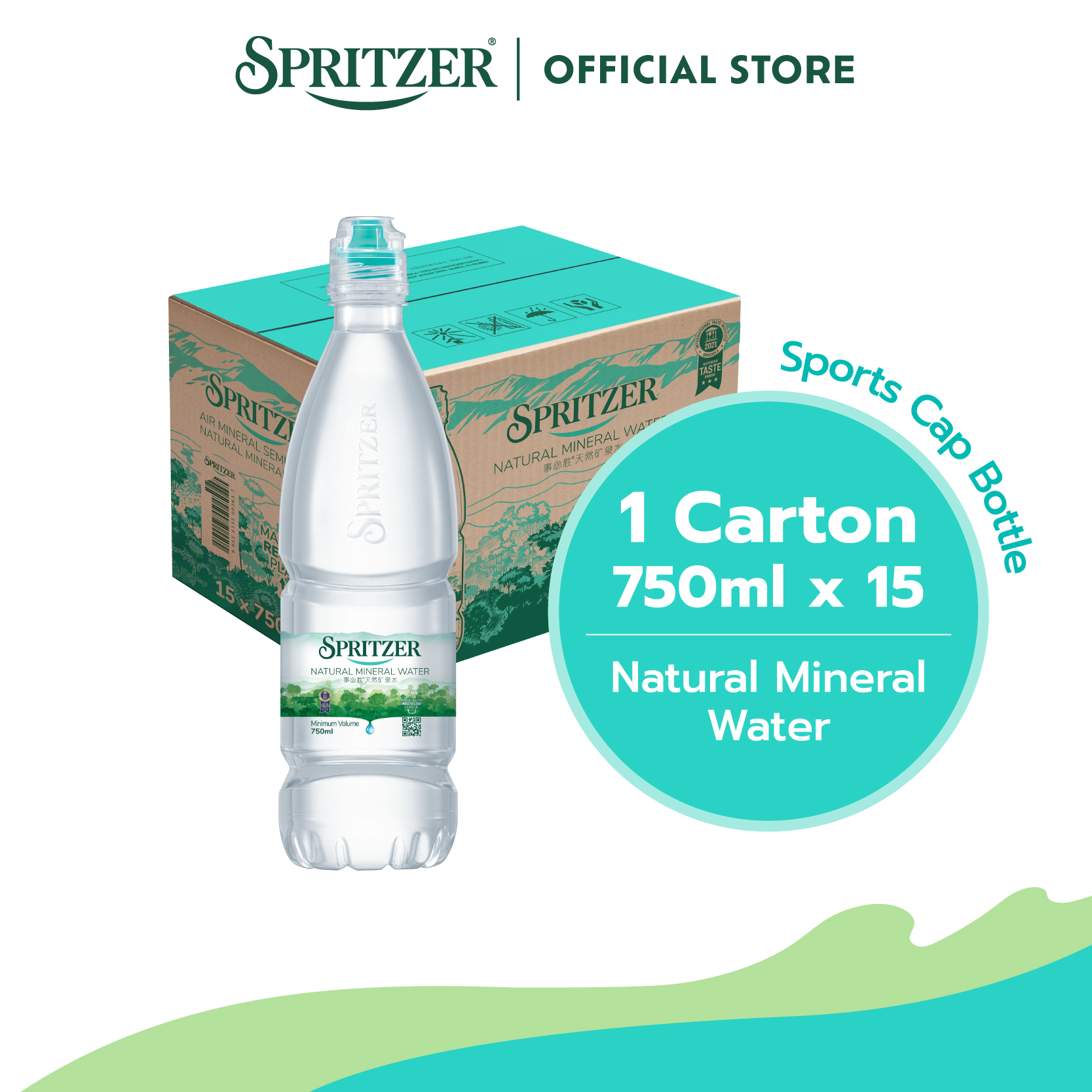 Spritzer Natural Mineral Water (750ML X 15)