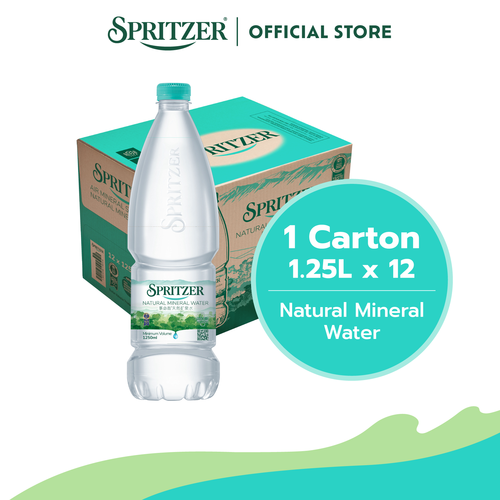Spritzer Natural Mineral Water (1250ML X 12)