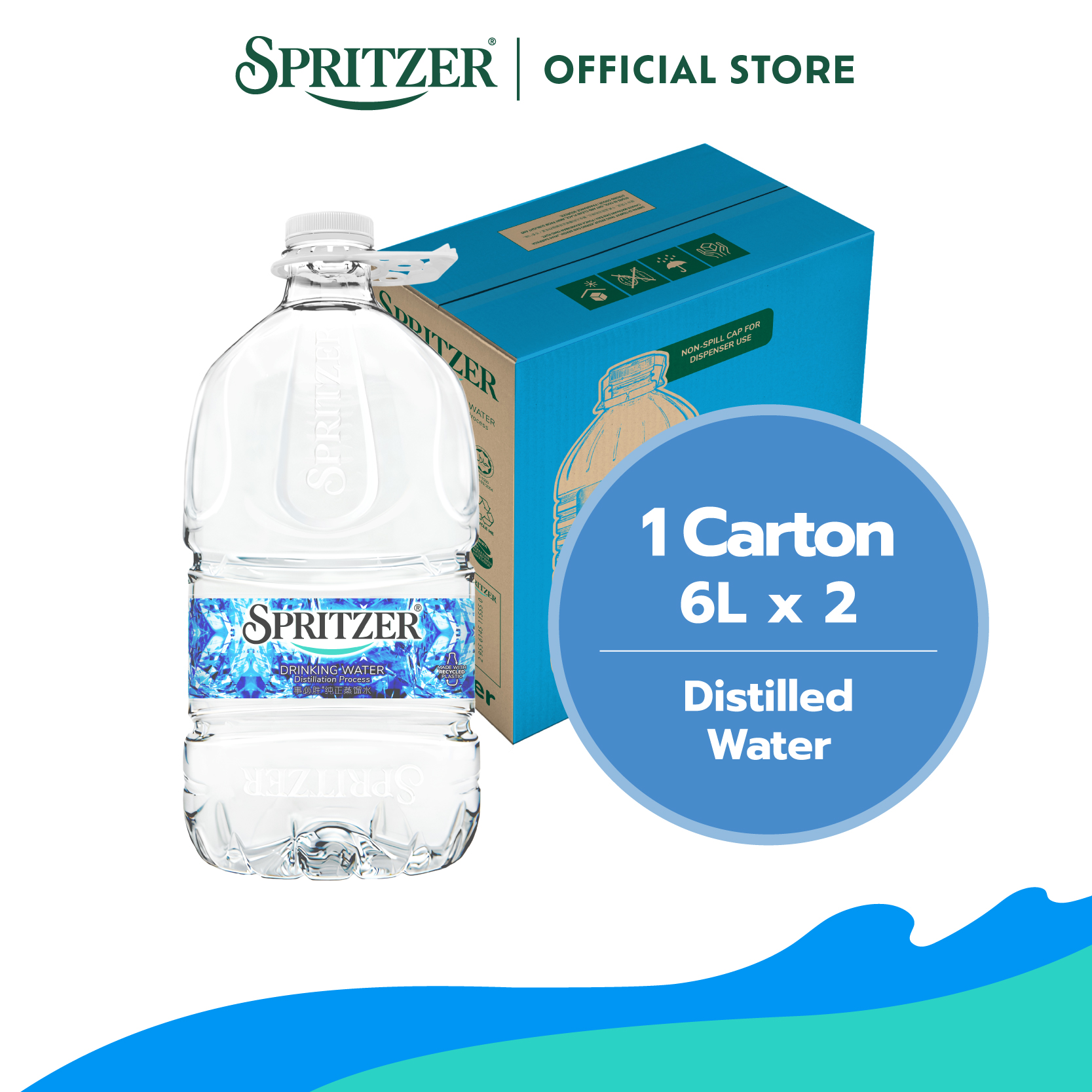 Spritzer Distilled Water (6L X 2)
