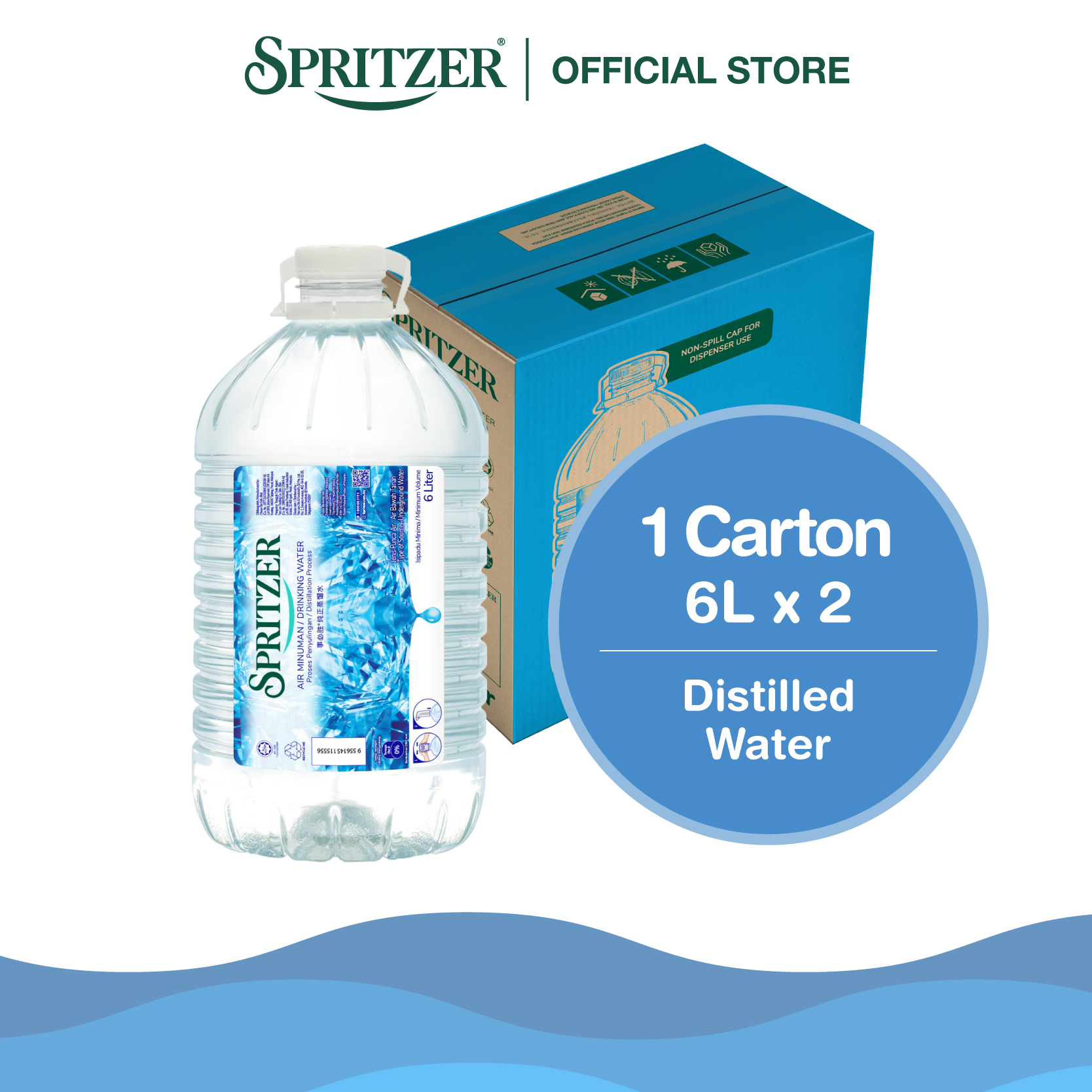 Spritzer Distilled Water (6L X 2)