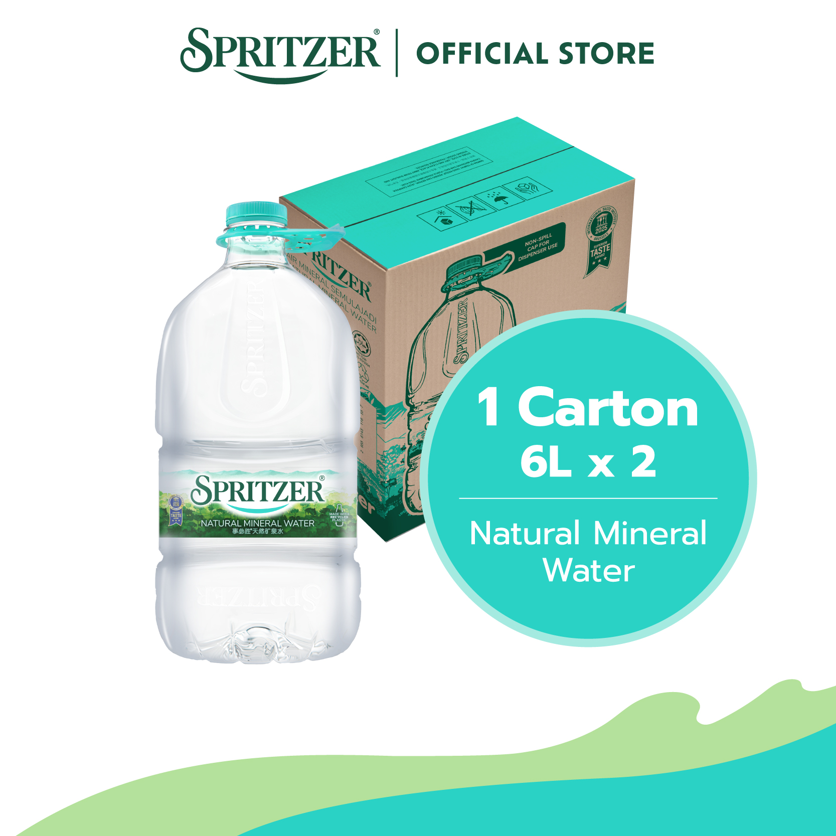 Spritzer Natural Mineral Water (6L X 2)