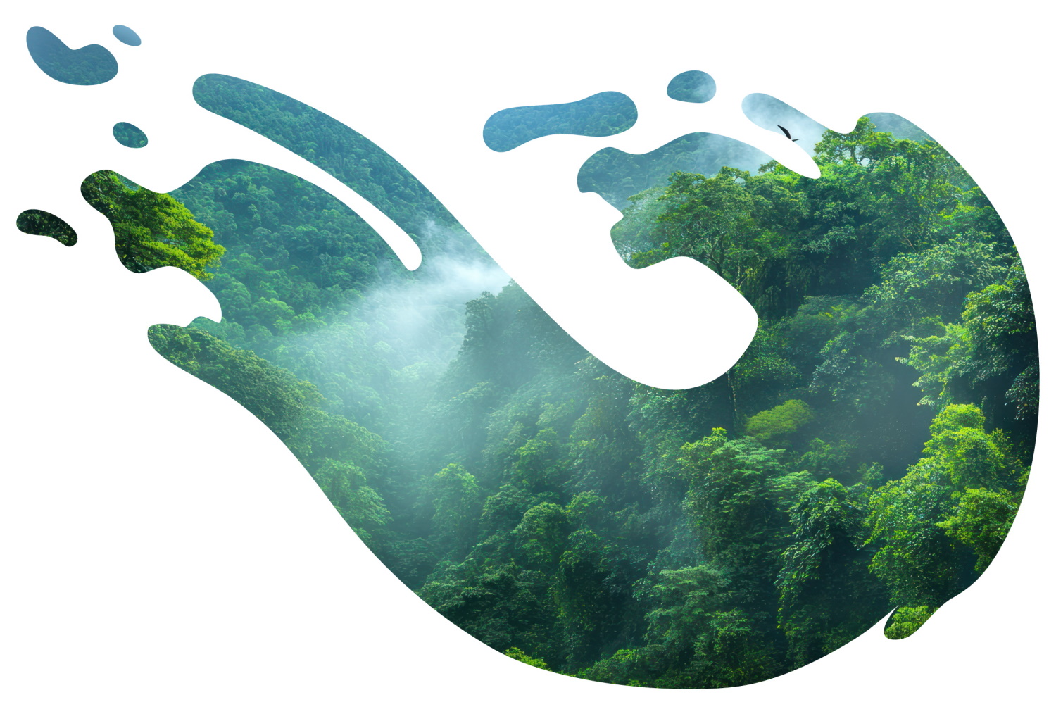 Forest splash silhouette